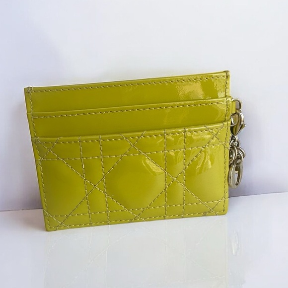 DIOR Lime Green card holder - Picture 1 of 4